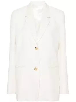 TOTEME однобортный пиджак с заостренными лацканами, нейтральный цвет