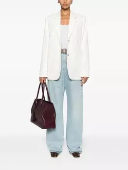 TOTEME однобортный вельветовый пиджак, белый