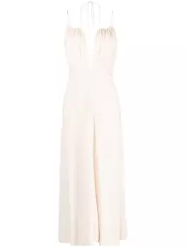 TOTEME платье макси без рукавов с вырезом халтер, розовый