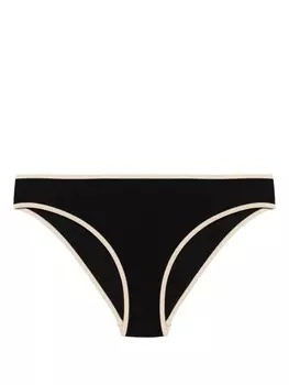 TOTEME плавки бикини с отделкой в полоску, черный