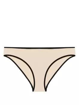 TOTEME плавки бикини с отделкой в полоску, нейтральный цвет