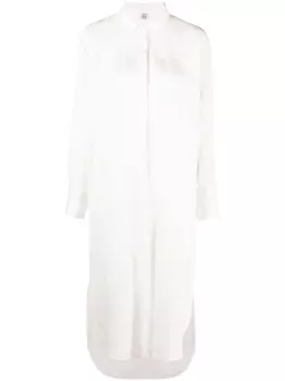 TOTEME полосатое платье-рубашка с длинными рукавами, белый