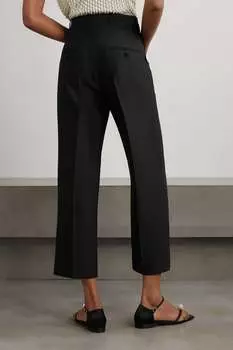 TOTEME Сатиновые брюки прямого кроя, черный