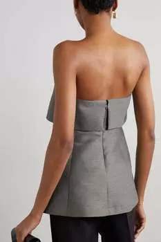 TOTEME сатиновый топ без бретелек, серый