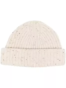 TOTEME шапка бини в рубчик, нейтральный цвет