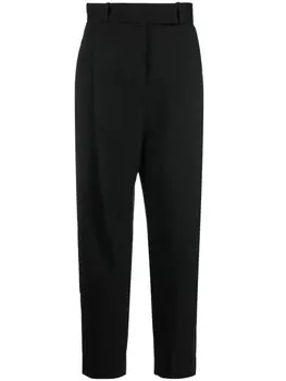 TOTEME шерстяные брюки Deep Pleat, черный