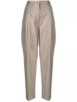 TOTEME широкие брюки со складками, нейтральный цвет