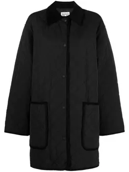 TOTEME стеганая куртка с вельветовым воротником, черный