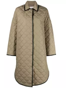 TOTEME стеганое пальто, зеленый