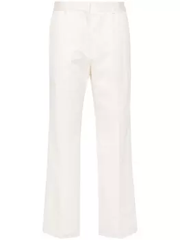 TOTEME строгие брюки средней посадки, нейтральный цвет