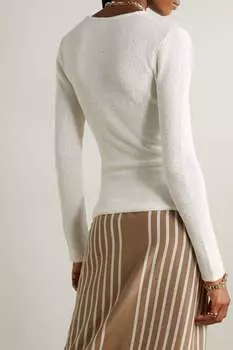 TOTEME Свитер вязки букле, кремовый