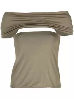 TOTEME топ с вырезами, зеленый