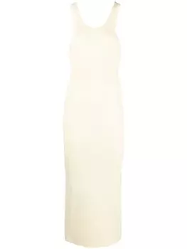TOTEME трикотажное платье с U-образным вырезом, нейтральный цвет