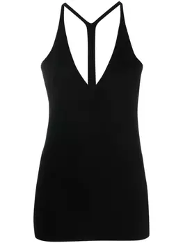 TOTEME трикотажный топ с глубоким V-образным вырезом, черный