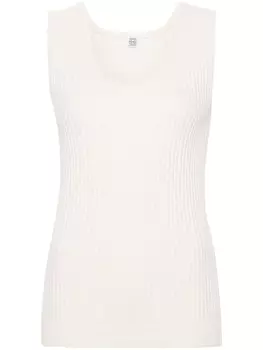 TOTEME трикотажный топ в рубчик, нейтральный цвет