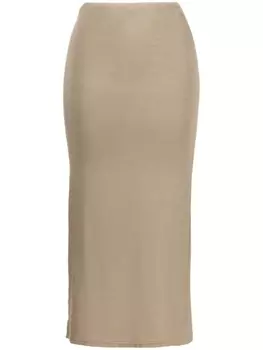 TOTEME юбка-карандаш с разрезом, зеленый