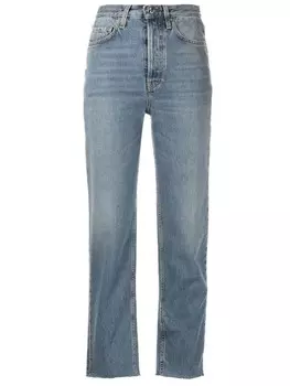 TOTEME укороченные джинсы прямого кроя, синий