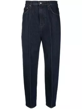 TOTEME укороченные джинсы с завышенной талией, синий