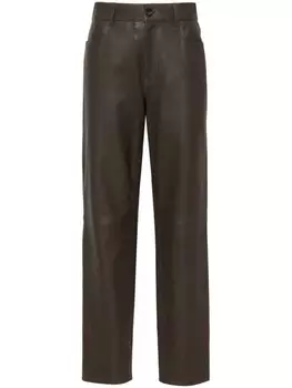 TOTEME зауженные брюки, коричневый