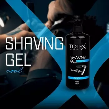 TOTEX Гель для бритья Cool Clear Formula 750 мл Бутылка с помпой для профессиональных парикмахеров