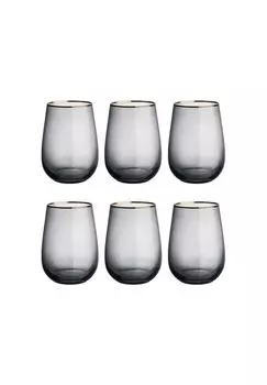 TOUCH OF GOLD 6 стаканов в золотой оправе 590мл BUTLERS, цвет Dunkelgrau Gold