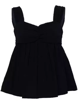 Tout a coup фактурный топ со сборками, синий