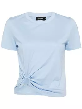 Tout a coup футболка с круглым вырезом и сборками, синий