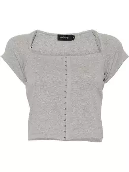 Tout a coup футболка с квадратным вырезом из хлопковой смеси, серый