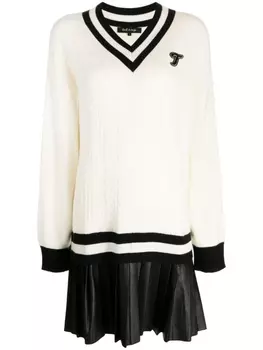 Tout A Coup платье-джемпер с V-образным вырезом, нейтральный цвет