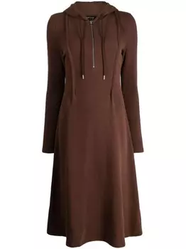 Tout a coup платье миди с капюшоном, коричневый