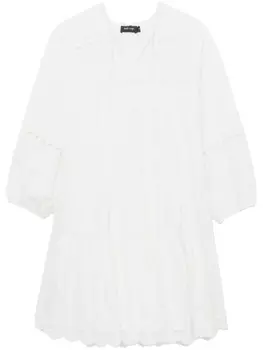 Tout A Coup платье мини с кружевом, белый