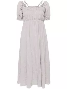 Tout a coup платье средней длины с рукавами-фонариками, серый