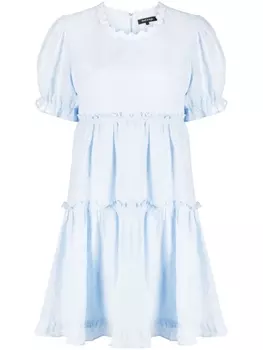 Tout A Coup расклешенное платье с короткими рукавами, синий