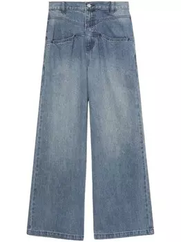Tout A Coup расклешенные джинсы с завышенной талией, синий