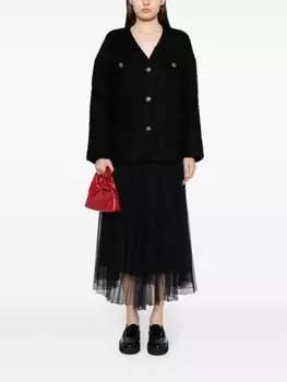 Tout a coup твидовый жакет на пуговицах, черный