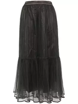 Tout a coup юбка из тюля с атласным подолом, серый