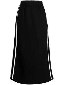 Tout a coup юбка миди с отделкой в полоску, черный