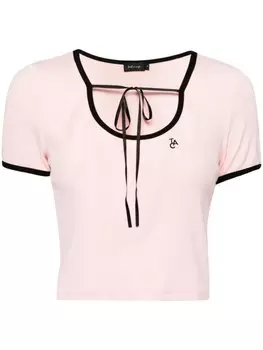 Tout a coup укороченная футболка с завязками, розовый