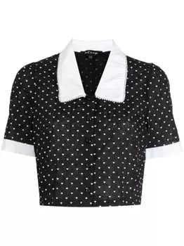 Tout A Coup укороченная рубашка в двух тонах, черный