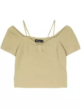 Tout a coup укороченный топ со сборками, зеленый