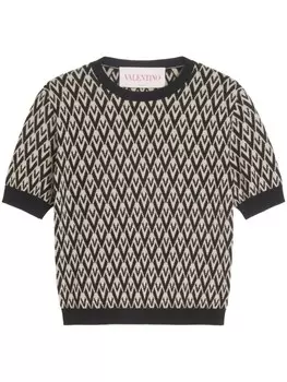 Toute La V топ Valentino Garavani, нейтральный цвет