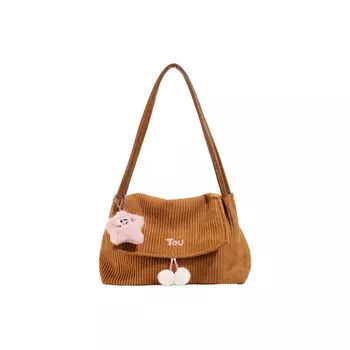 TOUTOU Women Shoulder Bag, Клубнично-какао-коричневый