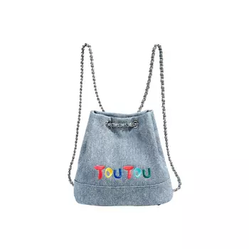 TOUTOU Женский рюкзак, Джинсовый порошок