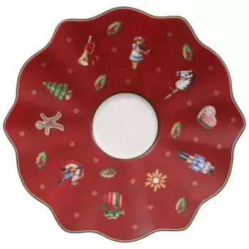 Toy's Delight Villeroy & Boch Рождественское блюдце для чашки мокко, красный