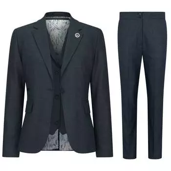 TPW - Костюм из 3 предметов в клетку «Принц Уэльский», приталенный деловой деловой костюм для женщин TruClothing, оливковый