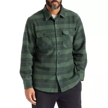 Тяжелая фланелевая рубашка Brixton Bowery с длинными рукавами, зеленый
