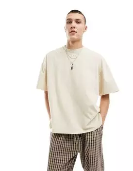 Тяжелая футболка оверсайз цвета «мокрый камень» COLLUSION STUDIOS