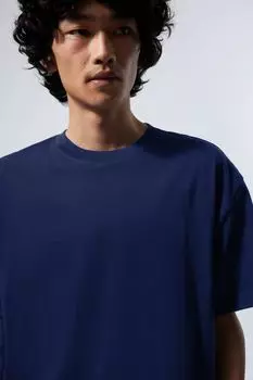 Тяжелая футболка оверсайз Weekday, синий