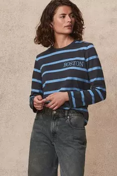 Тяжелая футболка с длинным рукавом Next, зеленый