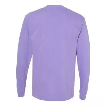 Тяжелая футболка с карманами и длинными рукавами, окрашенная в готовом виде Comfort Colors, светло-зеленый